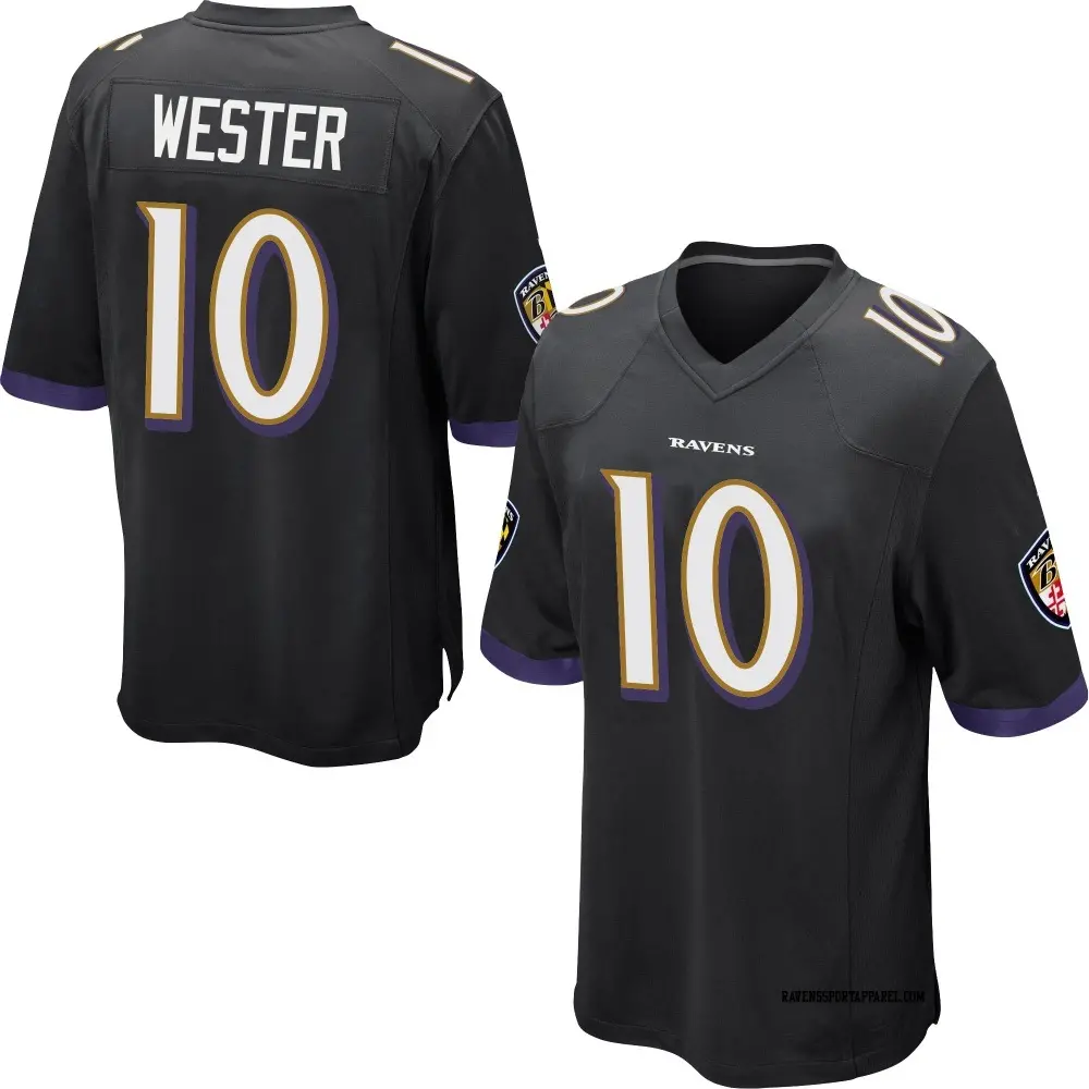 Game Black Men's LaJohntay Wester Baltimore Ravens Jersey