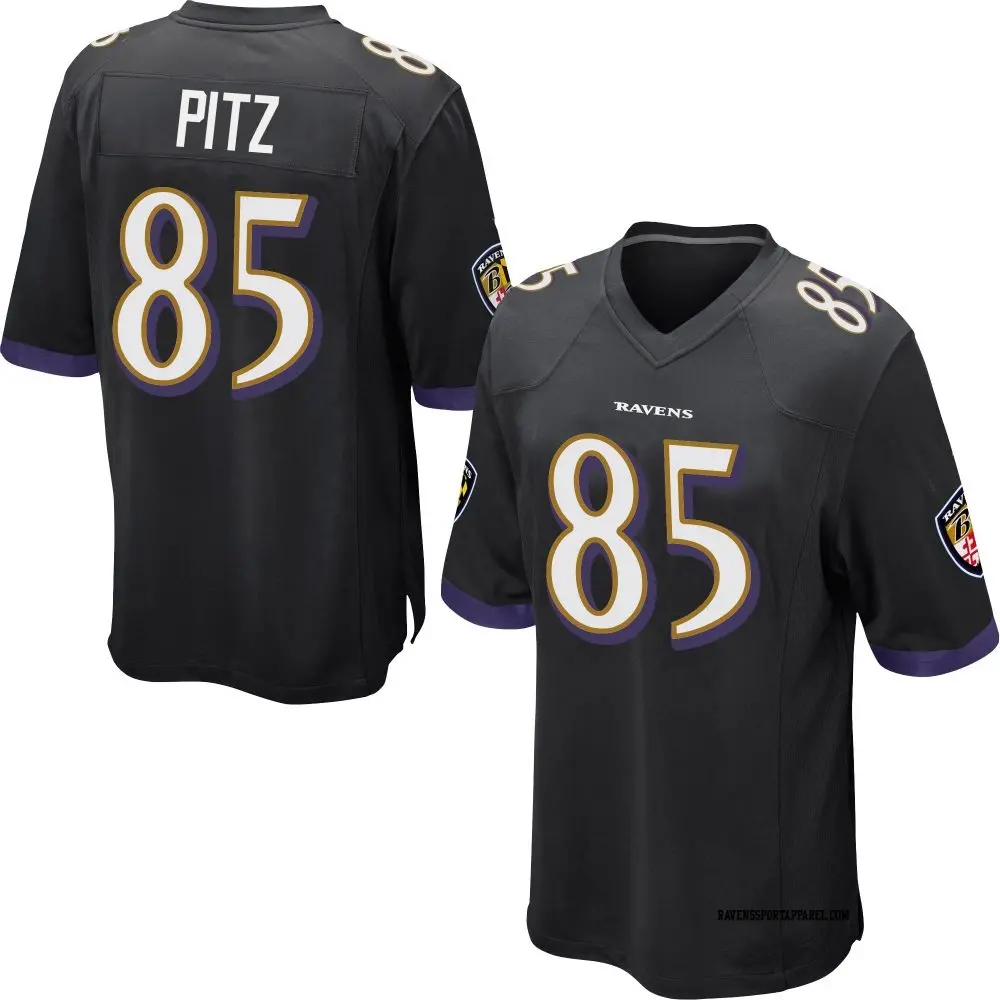 Game Black Men's Sam Pitz Baltimore Ravens Jersey