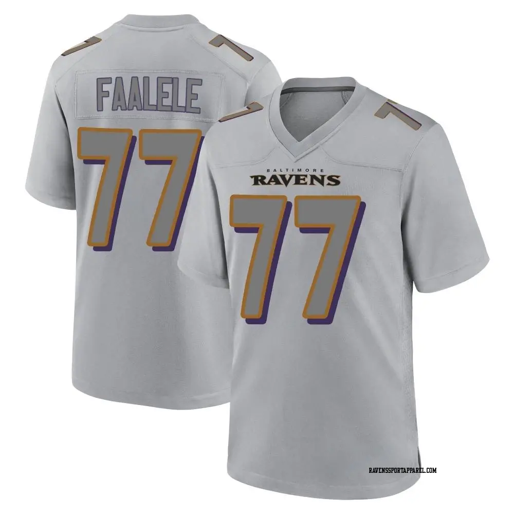 Game Gray Men's Daniel Faalele Baltimore Ravens Atmosphere Fashion Jersey