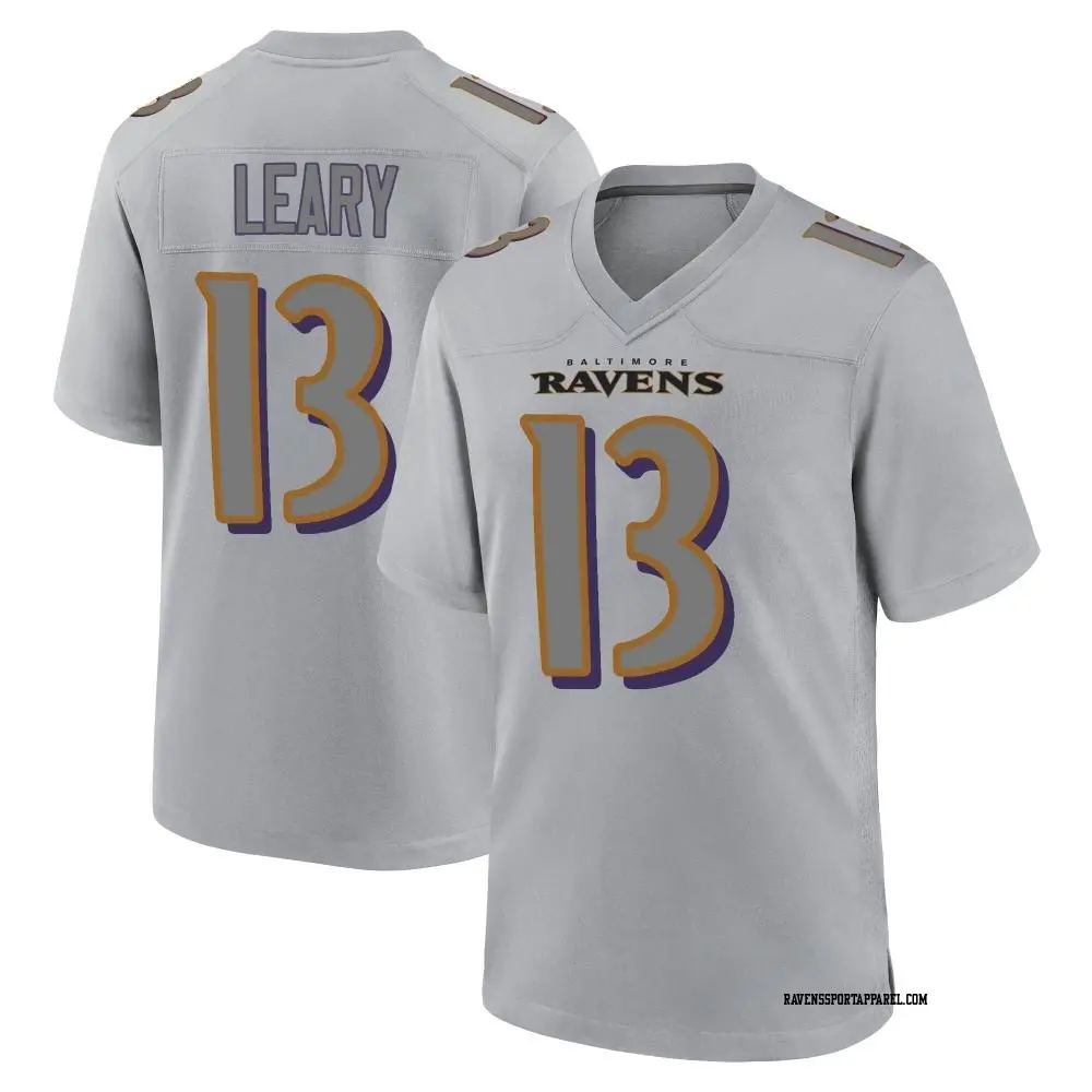 Game Gray Men's Devin Leary Baltimore Ravens Atmosphere Fashion Jersey