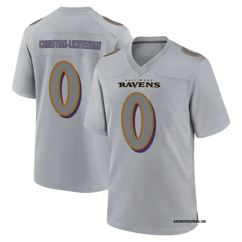 Game Gray Men's Gerad Christian-Lichtenhan Baltimore Ravens Atmosphere Fashion Jersey