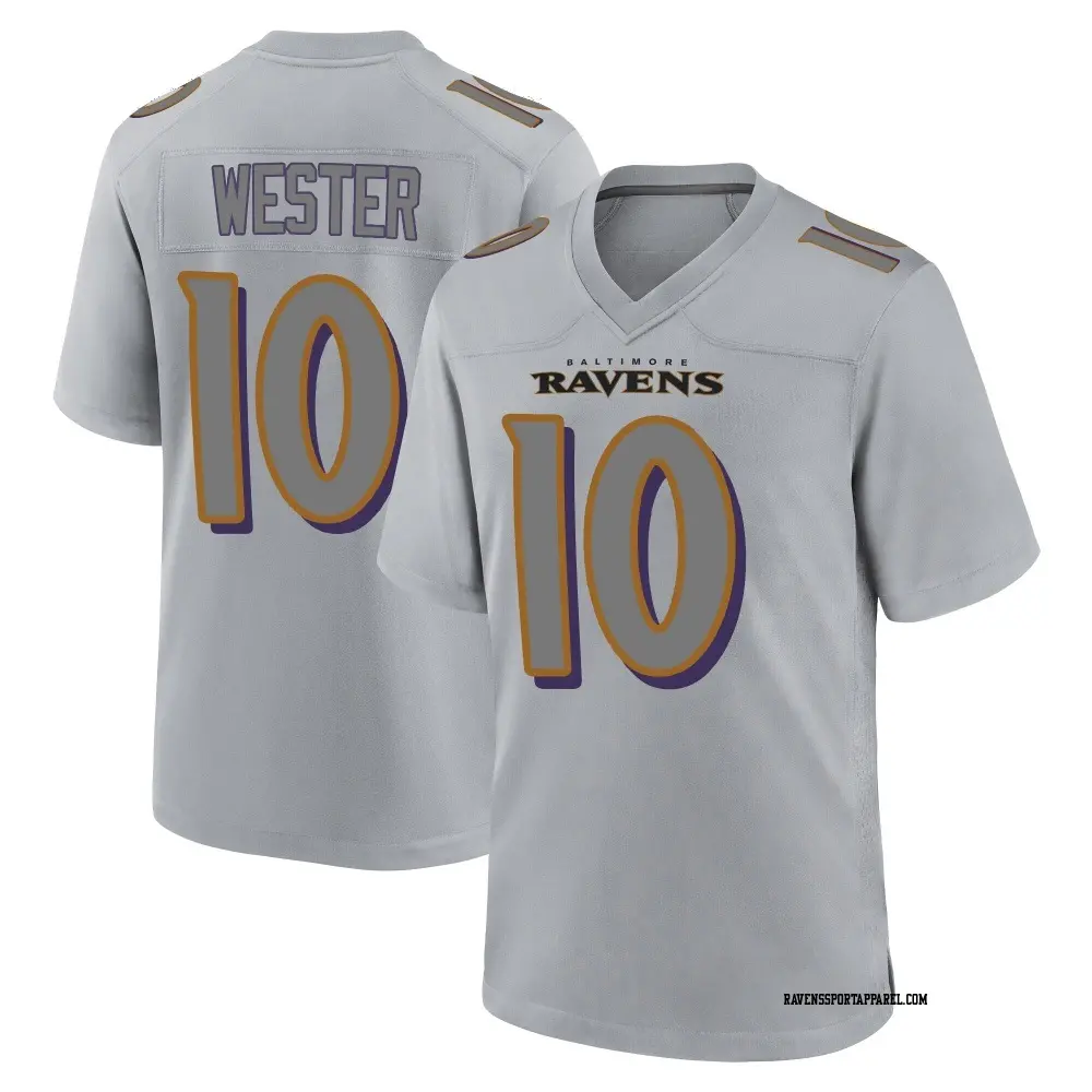 Game Gray Men's LaJohntay Wester Baltimore Ravens Atmosphere Fashion Jersey