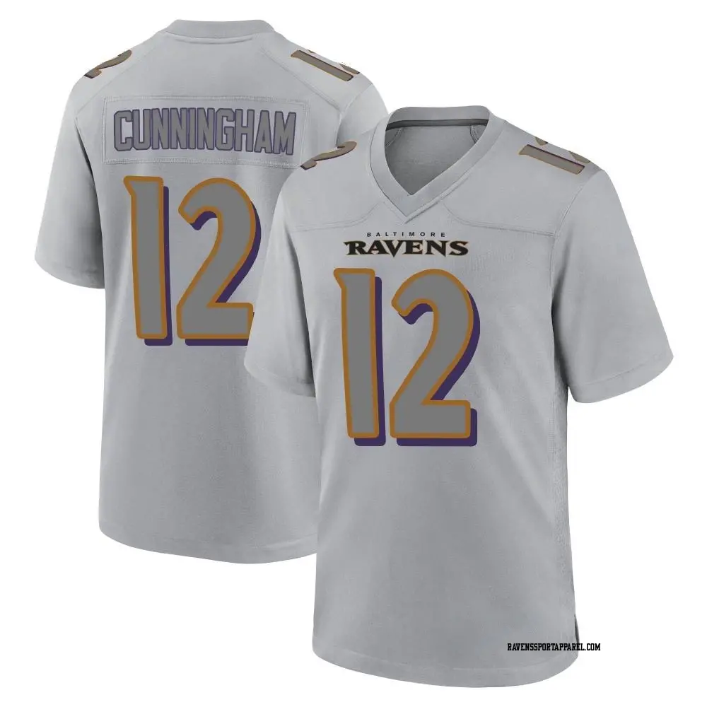 Game Gray Men's Malik Cunningham Baltimore Ravens Atmosphere Fashion Jersey
