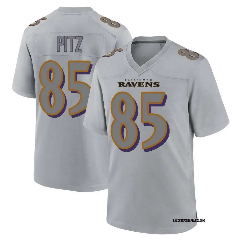 Game Gray Men's Sam Pitz Baltimore Ravens Atmosphere Fashion Jersey