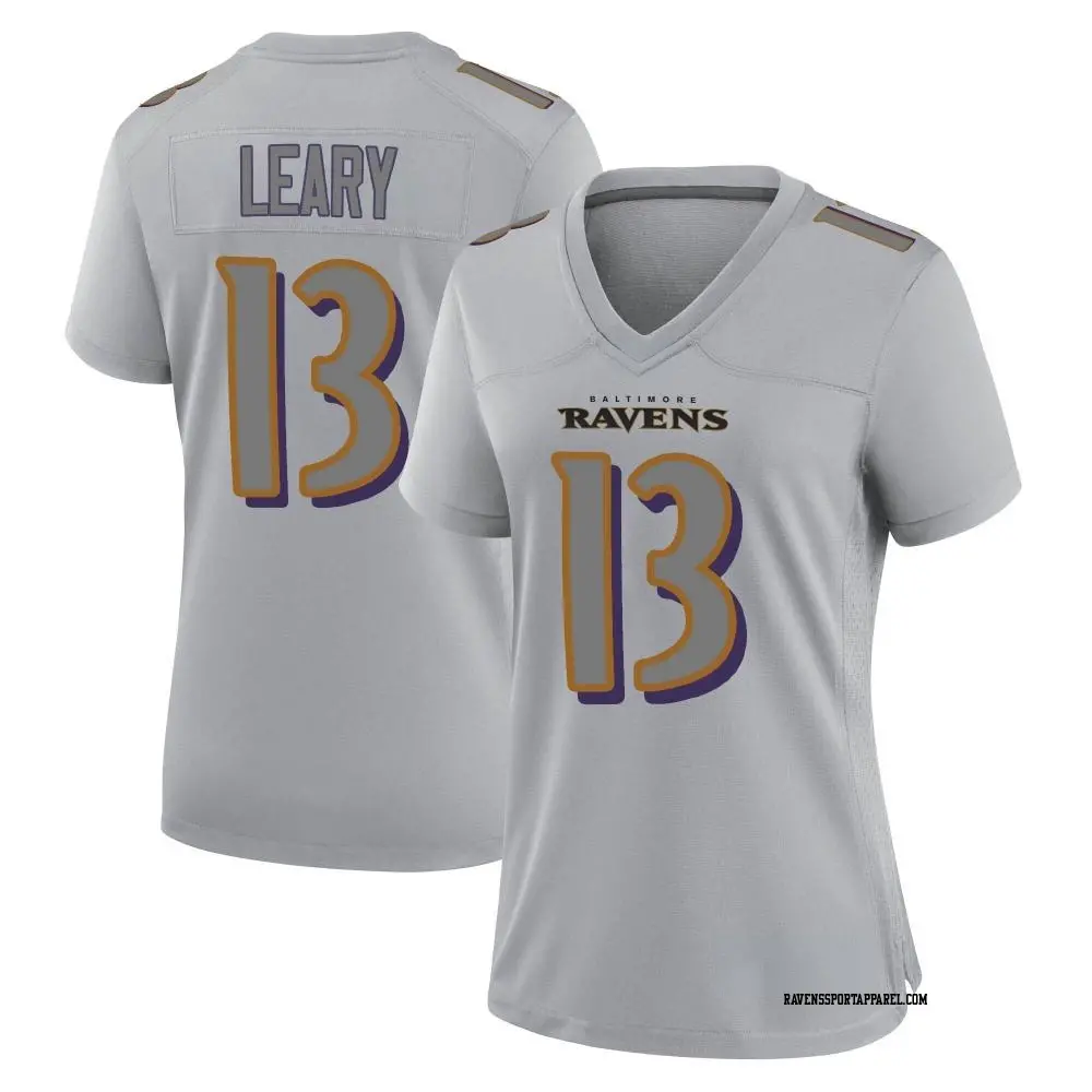 Game Gray Women's Devin Leary Baltimore Ravens Atmosphere Fashion Jersey