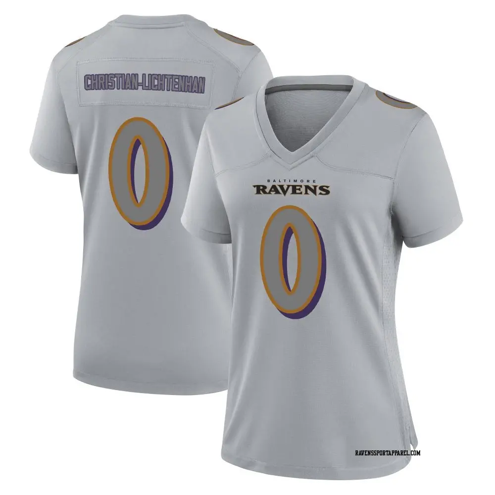 Game Gray Women's Gerad Christian-Lichtenhan Baltimore Ravens Atmosphere Fashion Jersey
