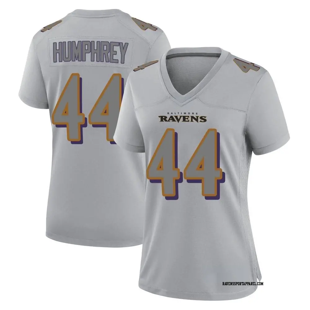 Game Gray Women's Marlon Humphrey Baltimore Ravens Atmosphere Fashion Jersey