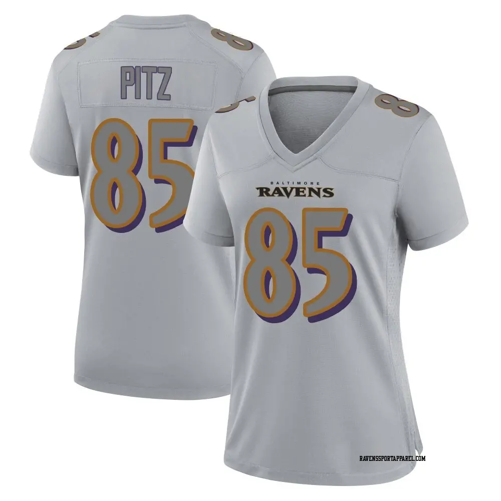 Game Gray Women's Sam Pitz Baltimore Ravens Atmosphere Fashion Jersey