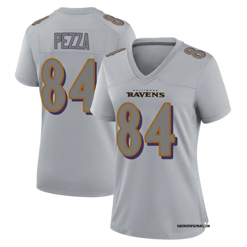 Game Gray Women's Ty Pezza Baltimore Ravens Atmosphere Fashion Jersey