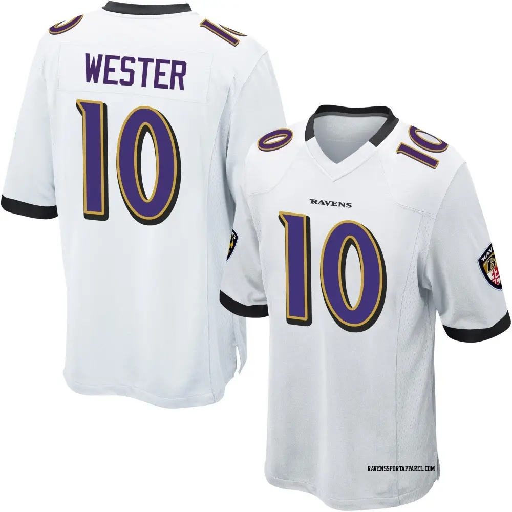 Game White Men's LaJohntay Wester Baltimore Ravens Jersey