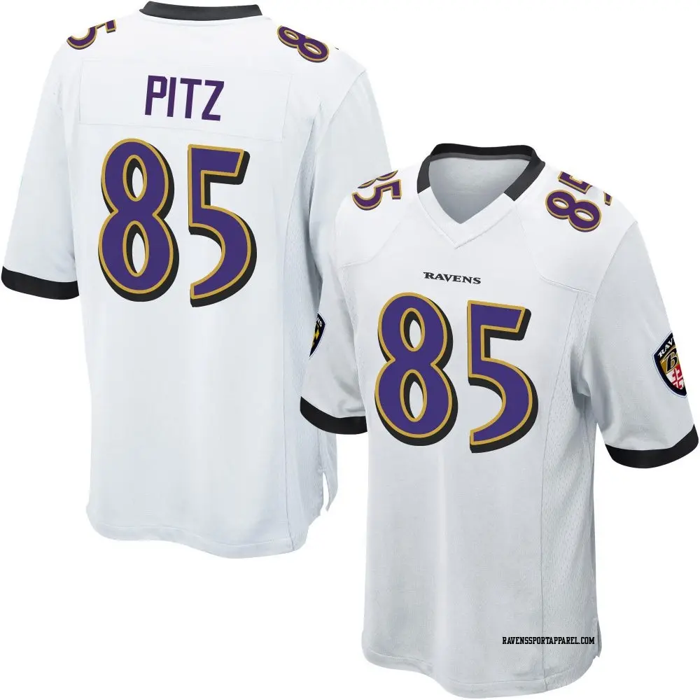 Game White Men's Sam Pitz Baltimore Ravens Jersey