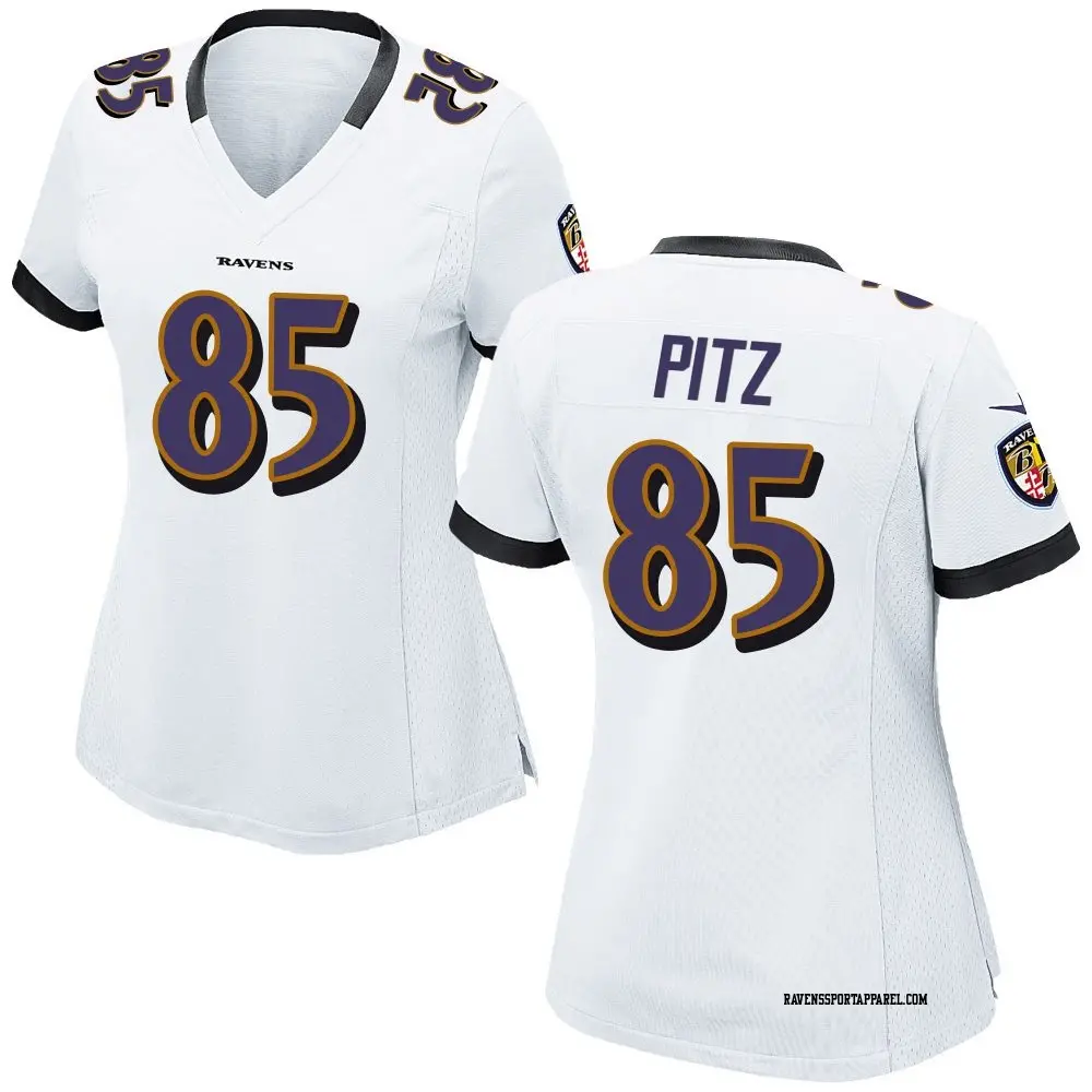 Game White Women's Sam Pitz Baltimore Ravens Jersey