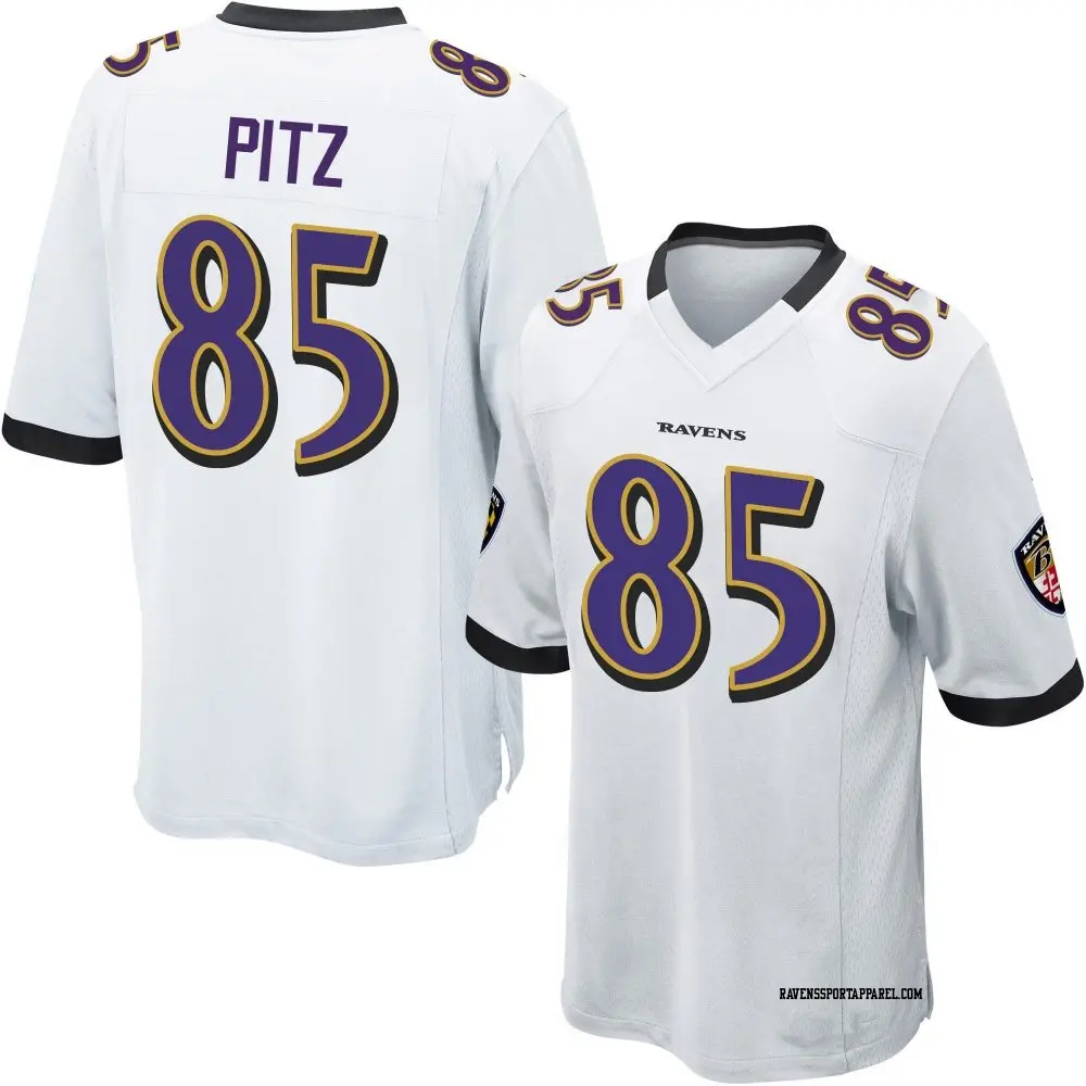 Game White Youth Sam Pitz Baltimore Ravens Jersey