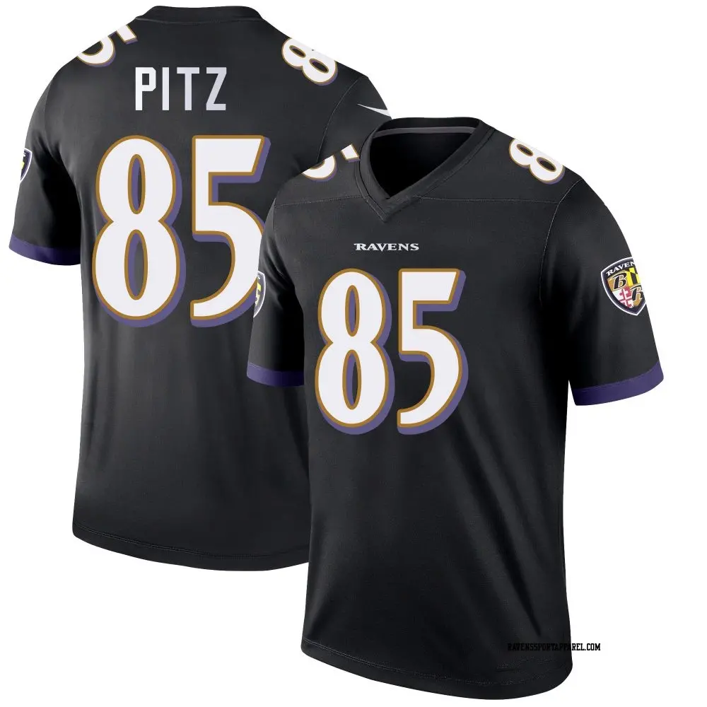 Legend Black Men's Sam Pitz Baltimore Ravens Jersey