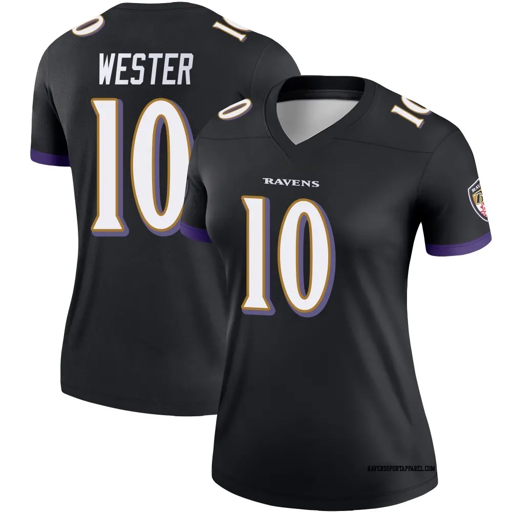Legend Black Women's LaJohntay Wester Baltimore Ravens Jersey