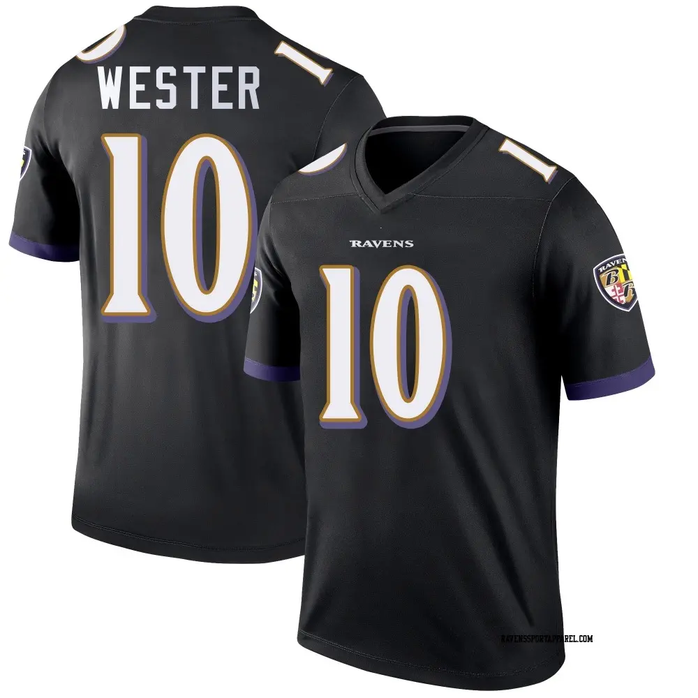 Legend Black Youth LaJohntay Wester Baltimore Ravens Jersey