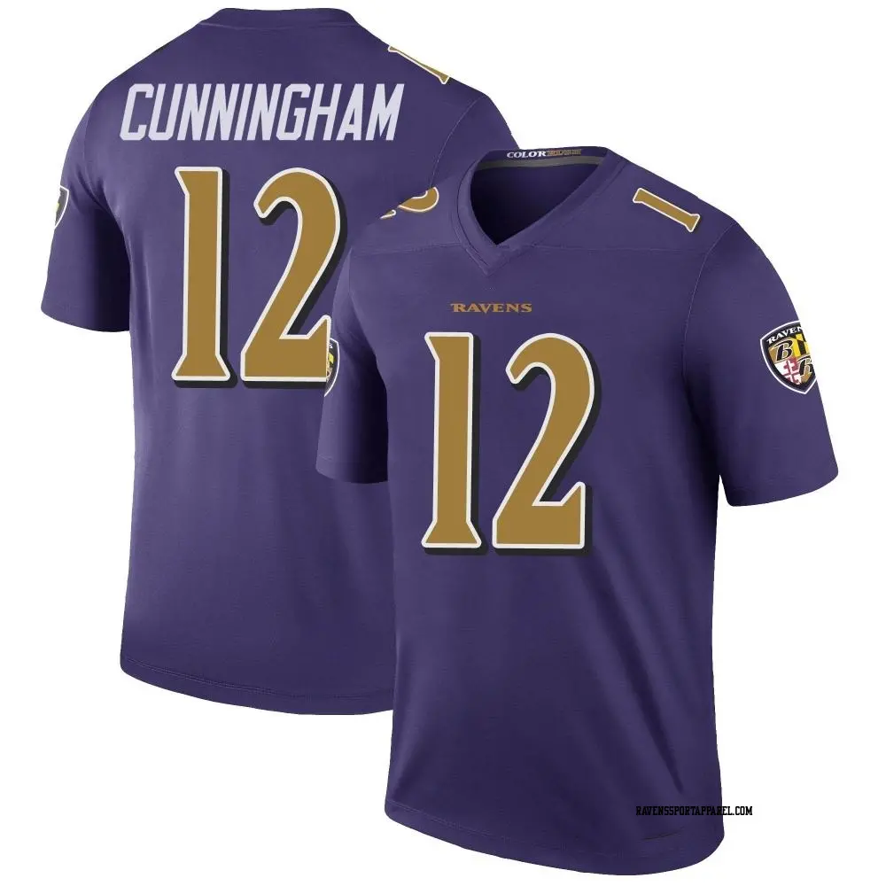 Legend Purple Men's Malik Cunningham Baltimore Ravens Color Rush Jersey