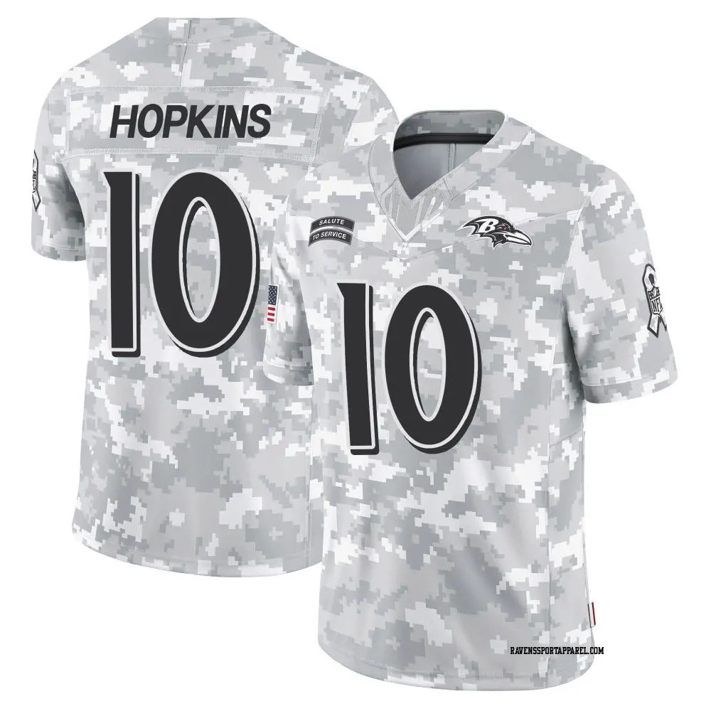 Limited Arctic Camo Men's DeAndre Hopkins Baltimore Ravens 2024 Salute to Service Jersey