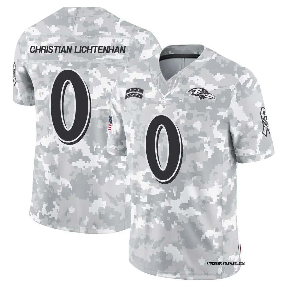 Limited Arctic Camo Men's Gerad Christian-Lichtenhan Baltimore Ravens 2024 Salute to Service Jersey