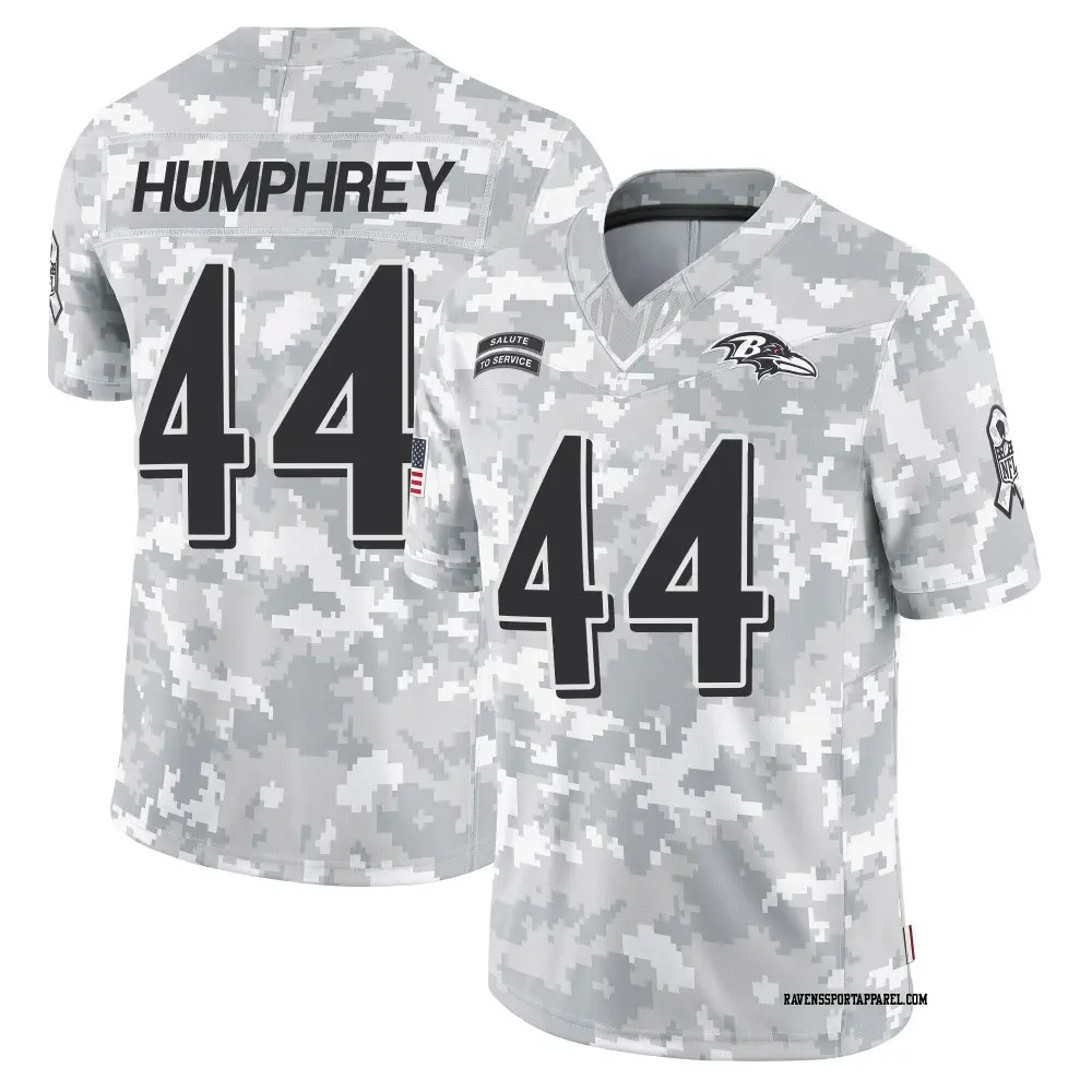 Limited Arctic Camo Men's Marlon Humphrey Baltimore Ravens 2024 Salute to Service Jersey