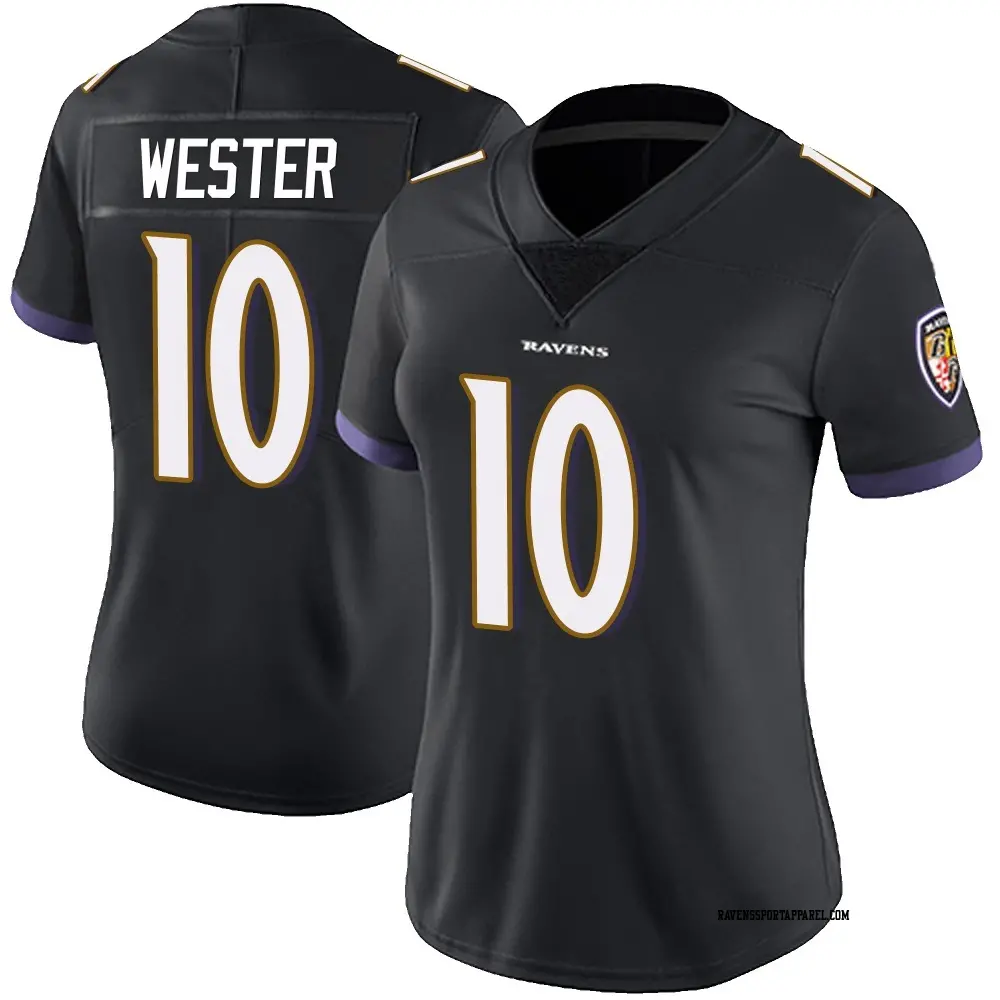 Limited Black Women's LaJohntay Wester Baltimore Ravens Alternate Vapor Untouchable Jersey