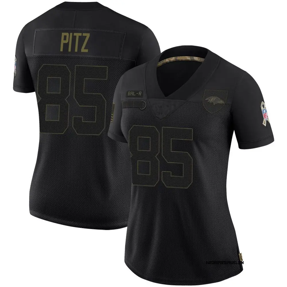 Limited Black Women's Sam Pitz Baltimore Ravens 2020 Salute To Service Jersey