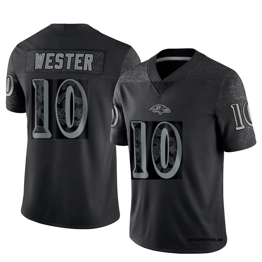 Limited Black Youth LaJohntay Wester Baltimore Ravens Reflective Jersey