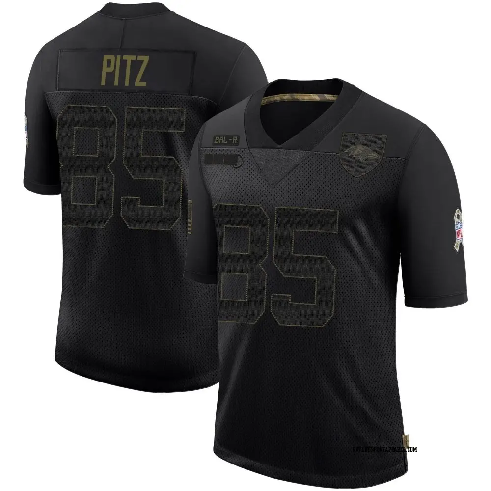 Limited Black Youth Sam Pitz Baltimore Ravens 2020 Salute To Service Jersey