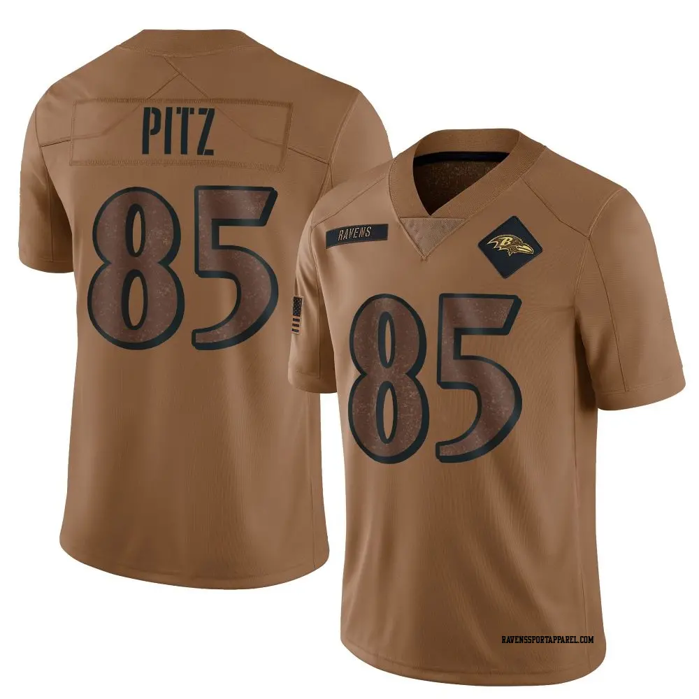 Limited Brown Men's Sam Pitz Baltimore Ravens 2023 Salute To Service Jersey