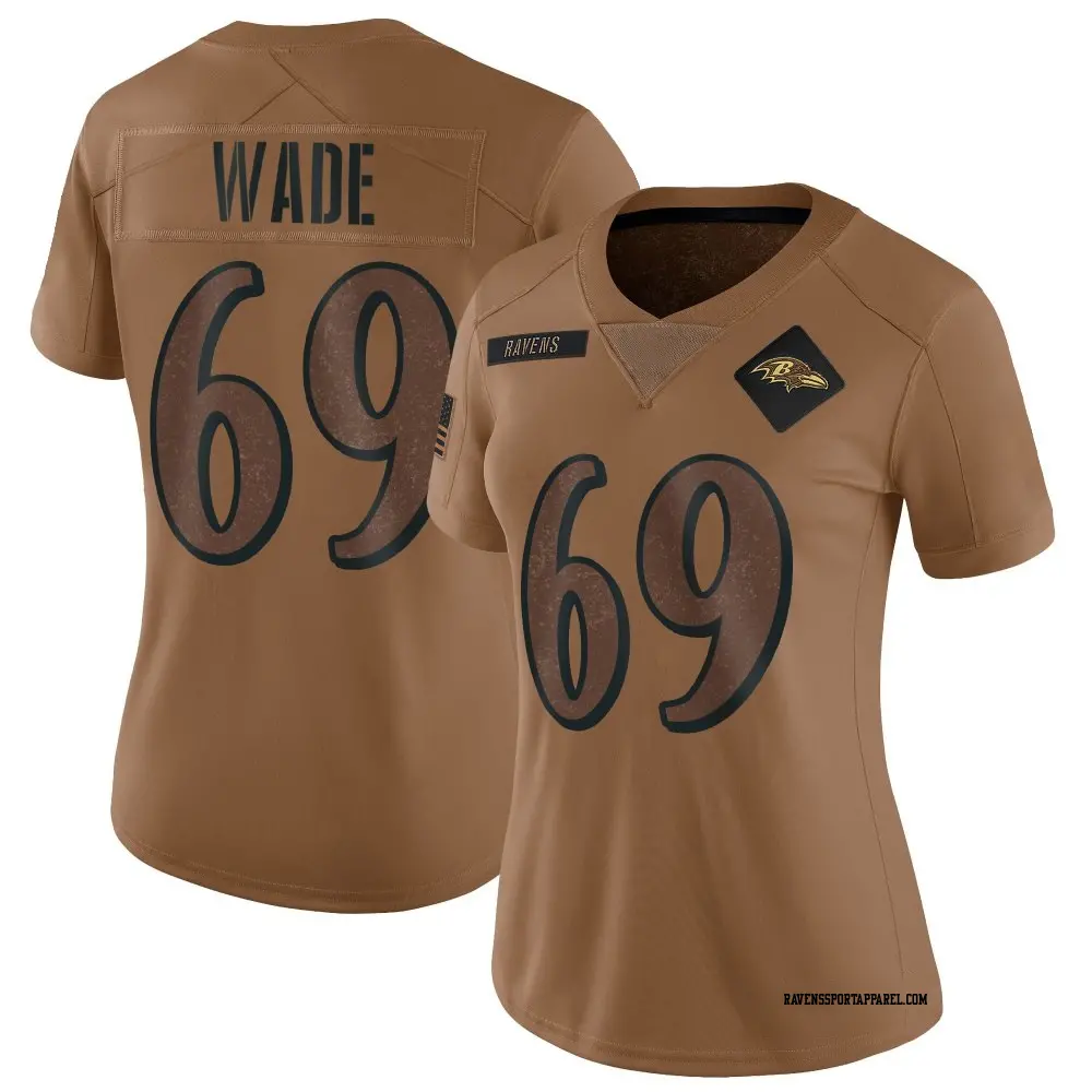Limited Brown Women's Dayton Wade Baltimore Ravens 2023 Salute To Service Jersey