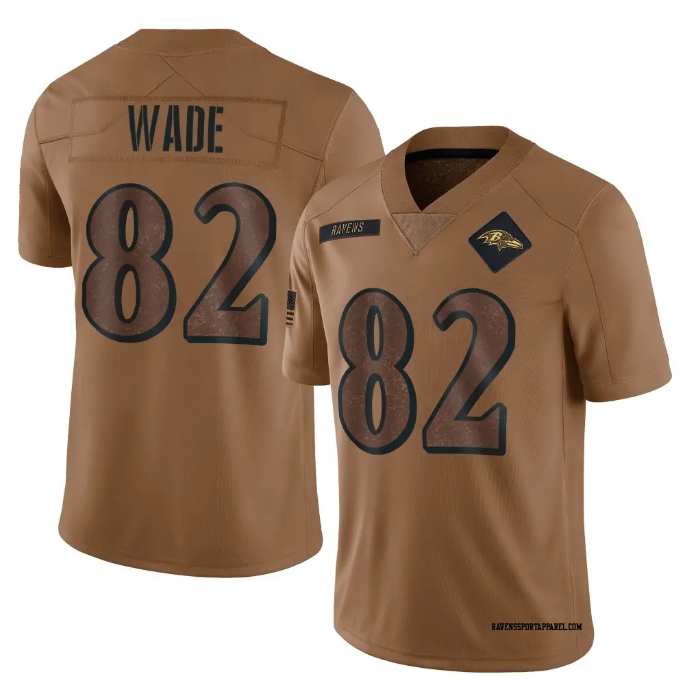 Limited Brown Youth Dayton Wade Baltimore Ravens 2023 Salute To Service Jersey