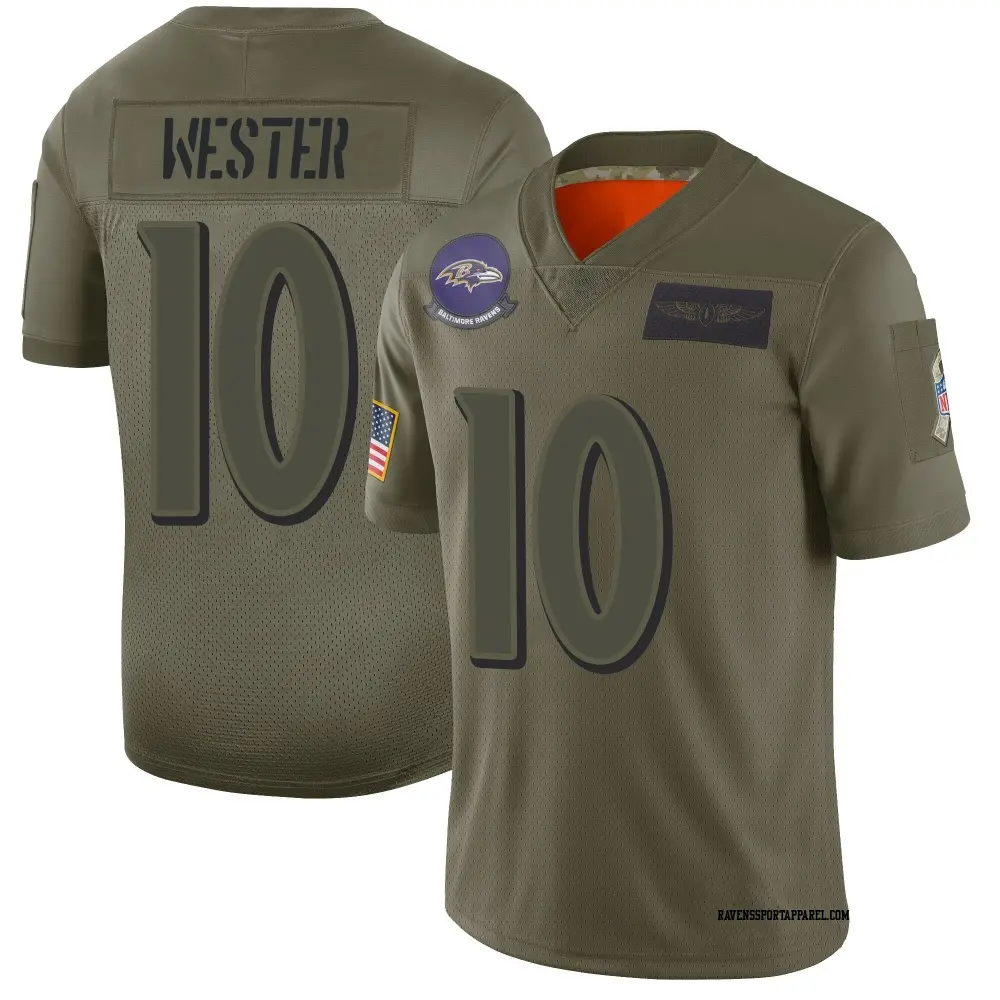Limited Camo Youth LaJohntay Wester Baltimore Ravens 2019 Salute to Service Jersey