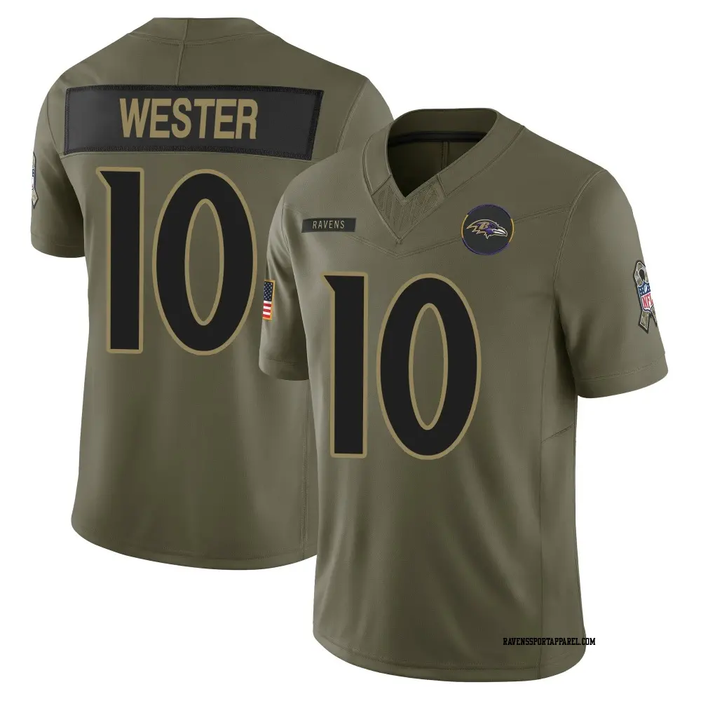 Limited Olive Men's LaJohntay Wester Baltimore Ravens 2025 Salute to Service Jersey