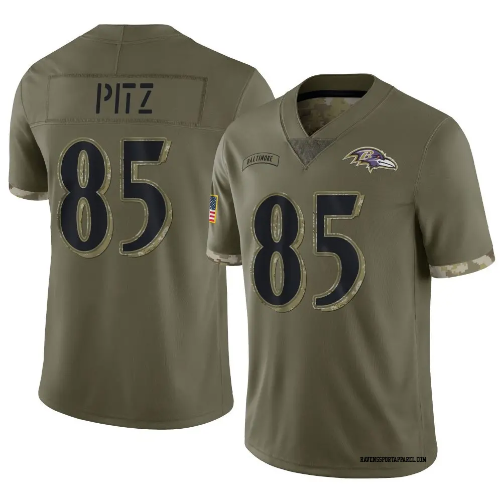 Limited Olive Men's Sam Pitz Baltimore Ravens 2022 Salute To Service Jersey