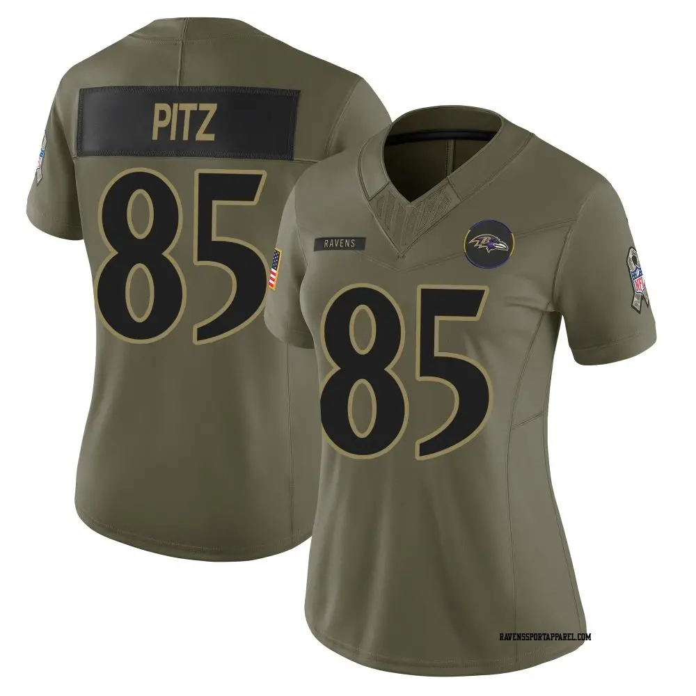 Limited Olive Women's Sam Pitz Baltimore Ravens 2025 Salute to Service Jersey