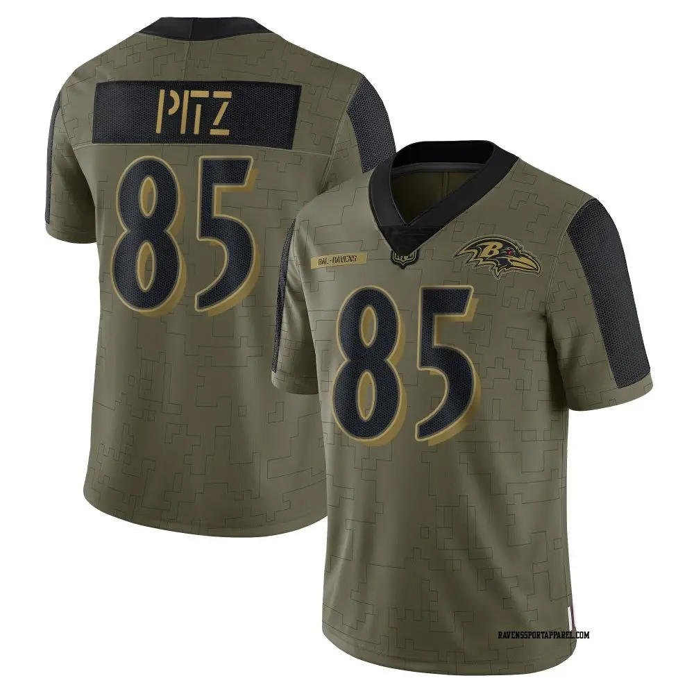 Limited Olive Youth Sam Pitz Baltimore Ravens 2021 Salute To Service Jersey