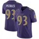 Limited Purple Men's Aeneas Peebles Baltimore Ravens Color Rush Vapor Untouchable Jersey