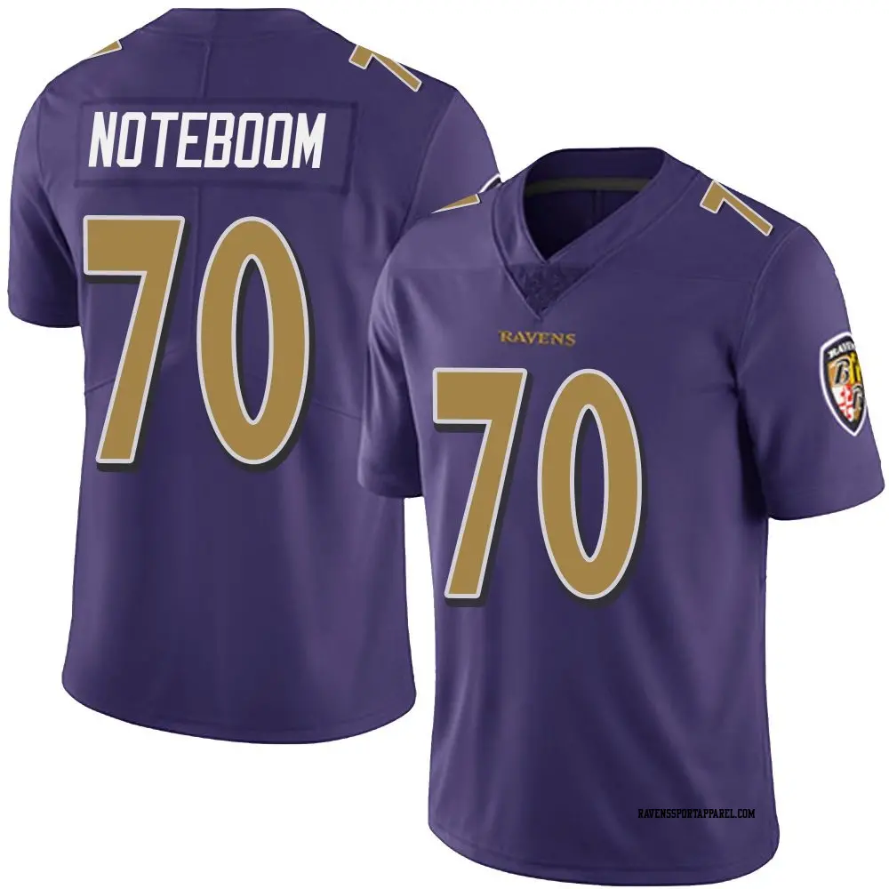 Limited Purple Men's Joe Noteboom Baltimore Ravens Team Color Vapor Untouchable Jersey