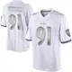 Limited White Men's Rayshad Nichols Baltimore Ravens Platinum Jersey