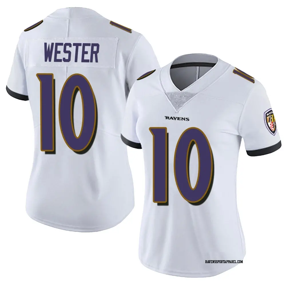 Limited White Women's LaJohntay Wester Baltimore Ravens Vapor Untouchable Jersey